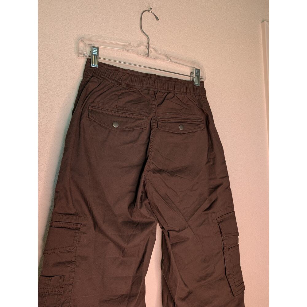 Abercrombie & Fitch NWT Women High-Rise Baggy Gray Cargo Utility Pants XXS Short - Picture 4 of 8